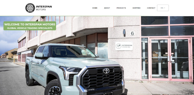 Interspan Motors — exporter website